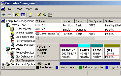 RAW filesystem - undefined filesystem type in Disk Manager