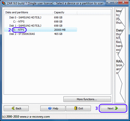 Select what to unformat