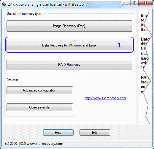 Select NAS recovery