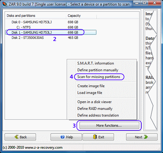 Start partition scan