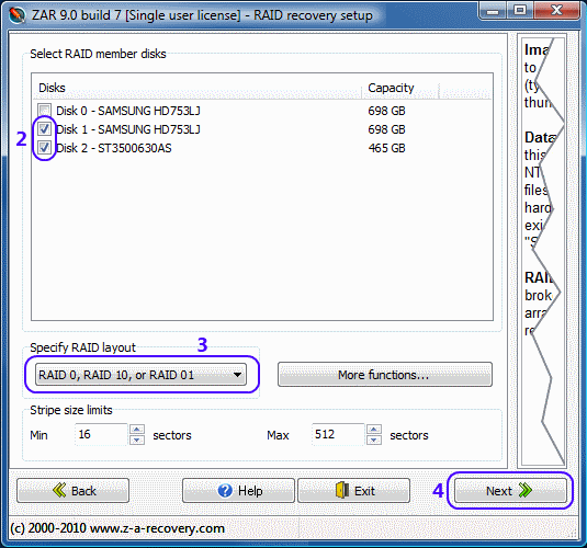 RAID recovery setup