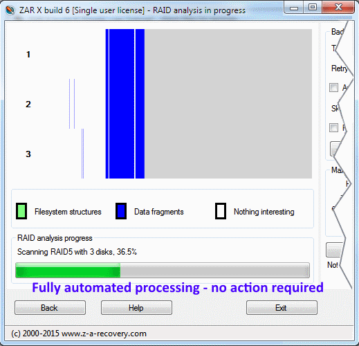 RAID5 recovery progress