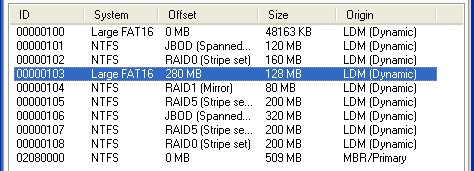 RAW filesystem volume errorneously interpreted as FAT16